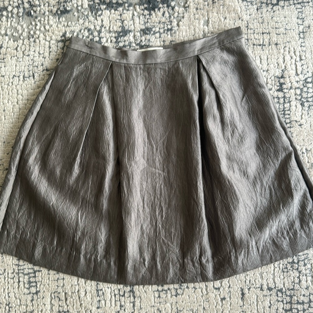 3.1 Philip Lim gray silk and cotton taffeta skirt with pockets. Size 6